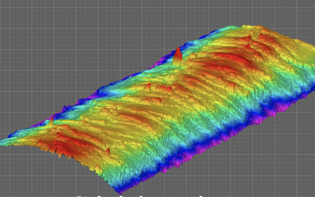 毛髪表面の３D画像