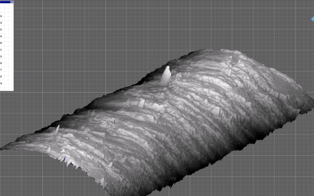 毛髪表面の３D白黒画像