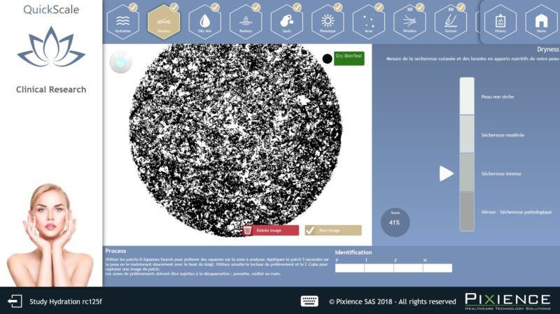 パッチ使用での乾燥肌の評価